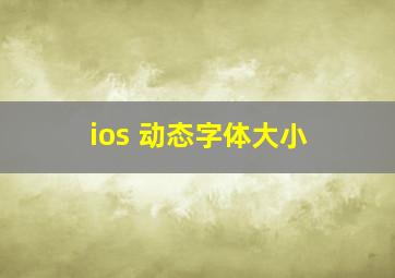 ios 动态字体大小